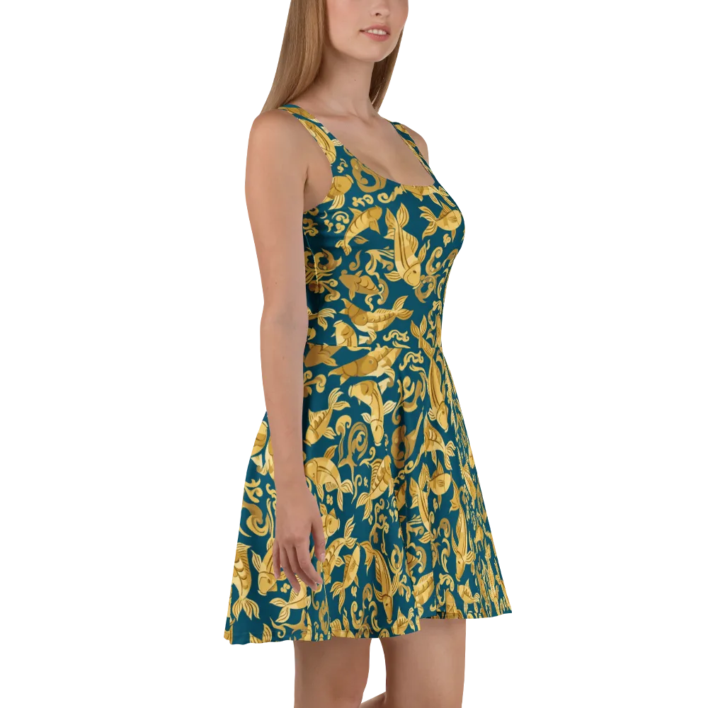 Golden Pond on Skater Dress — Right