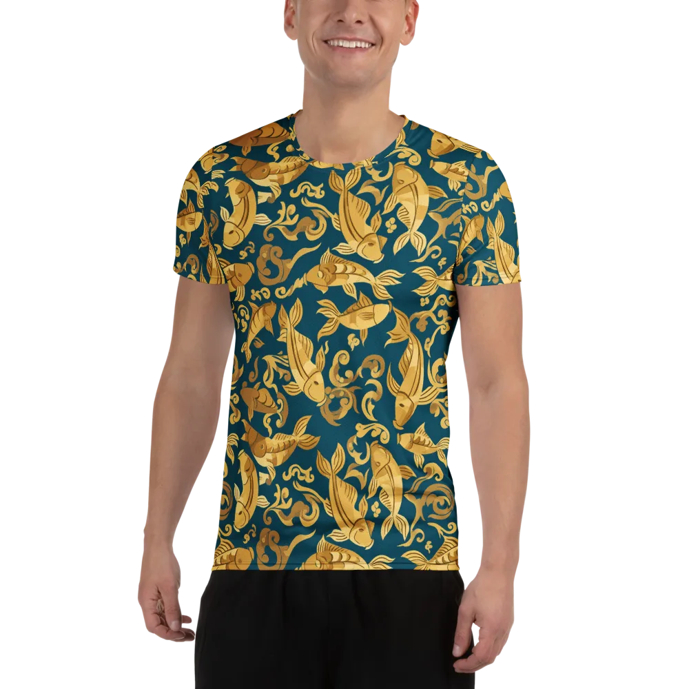 Golden Pond on Men's Athletic T-Shirt — Front