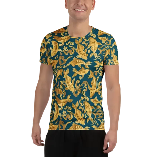 Golden Pond on a Men's Athletic T-Shirt