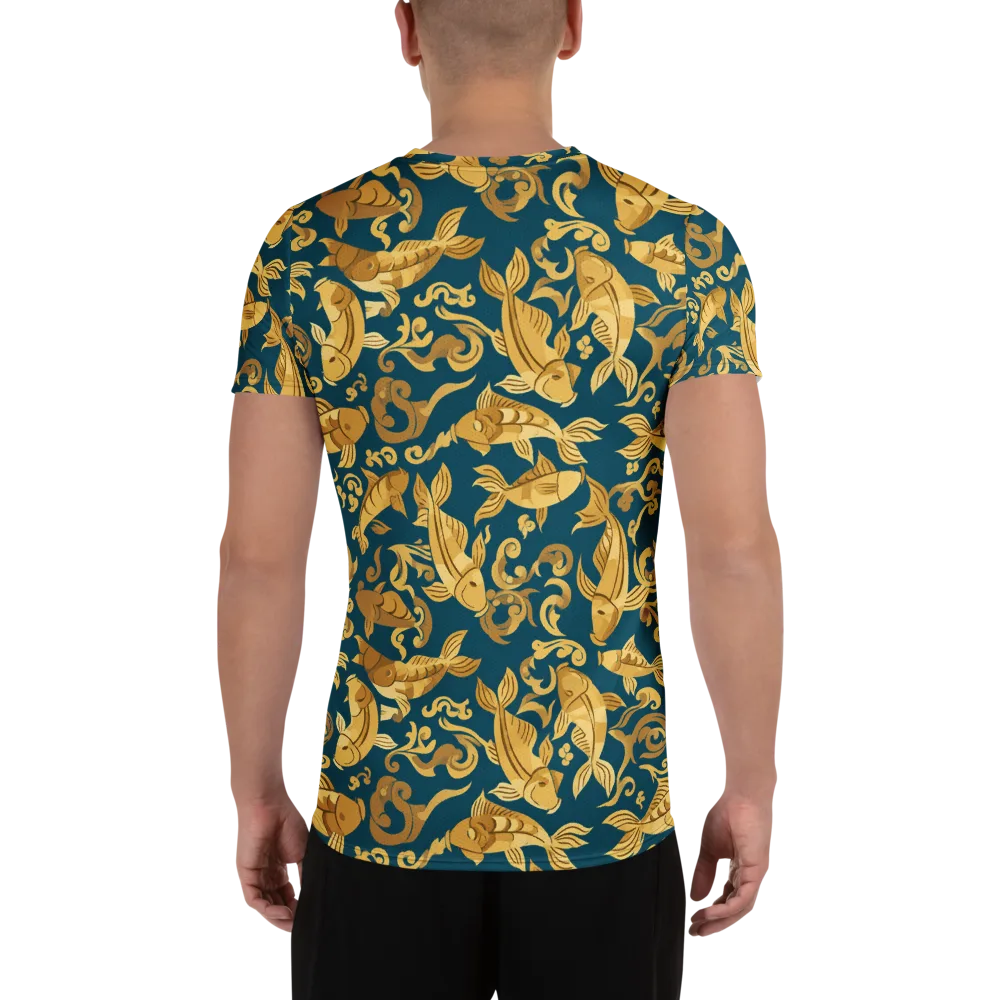 Golden Pond on Men's Athletic T-Shirt — Back