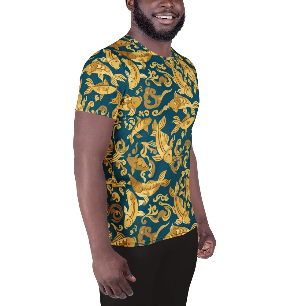 Golden Pond on Men's Athletic T-Shirt — Right
