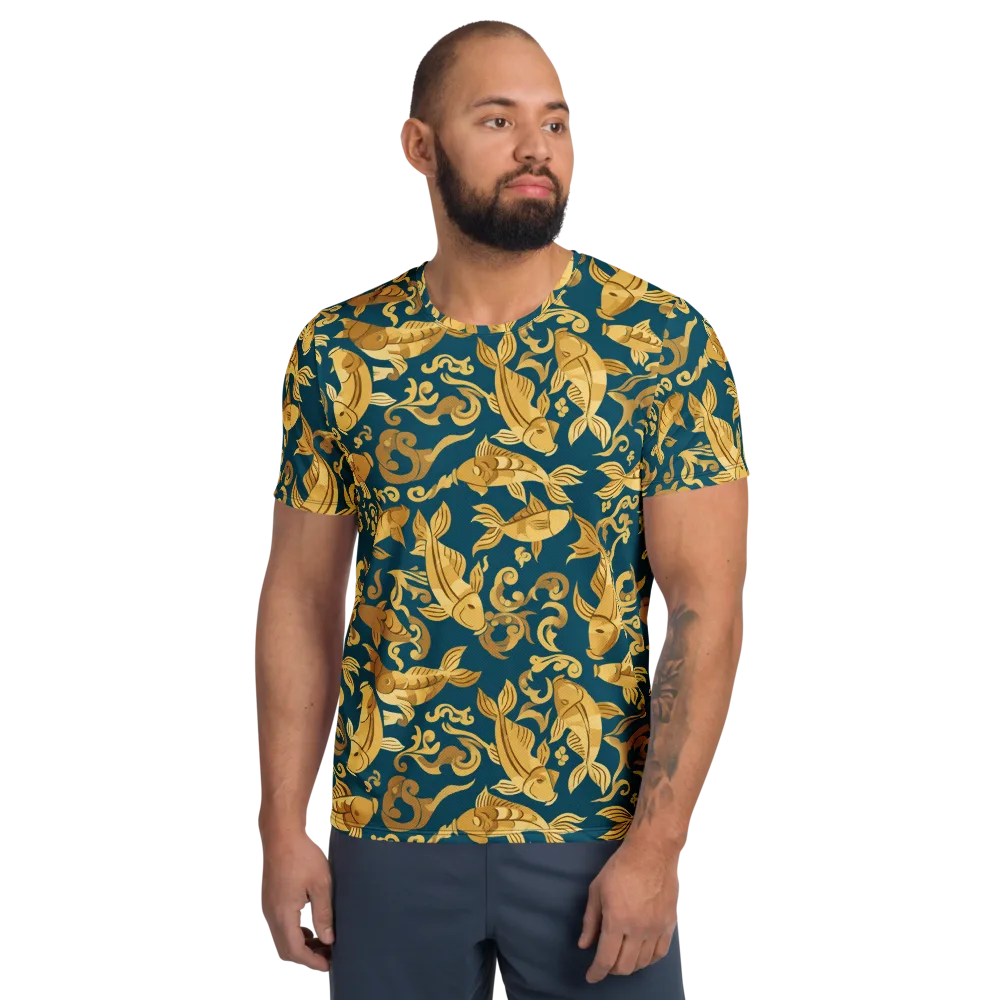 Golden Pond on Men's Athletic T-Shirt — Front