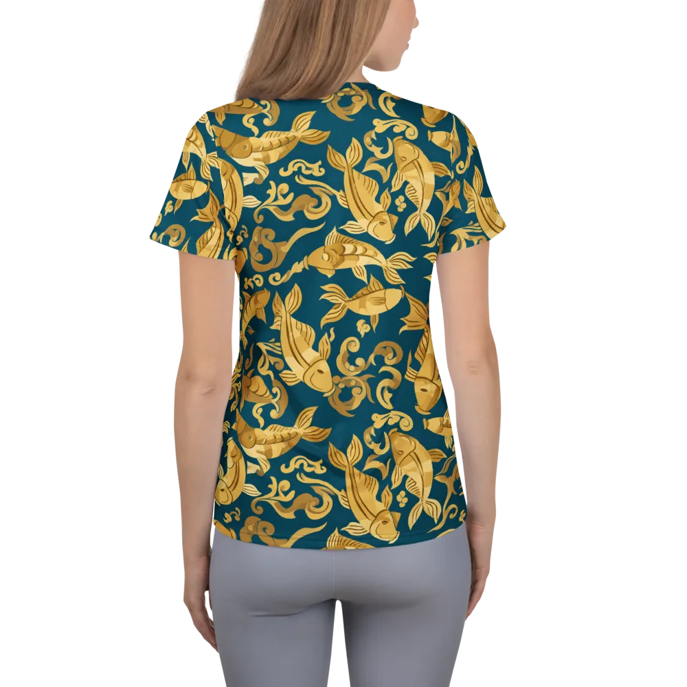 Golden Pond on Women's Athletic T-Shirt — Back
