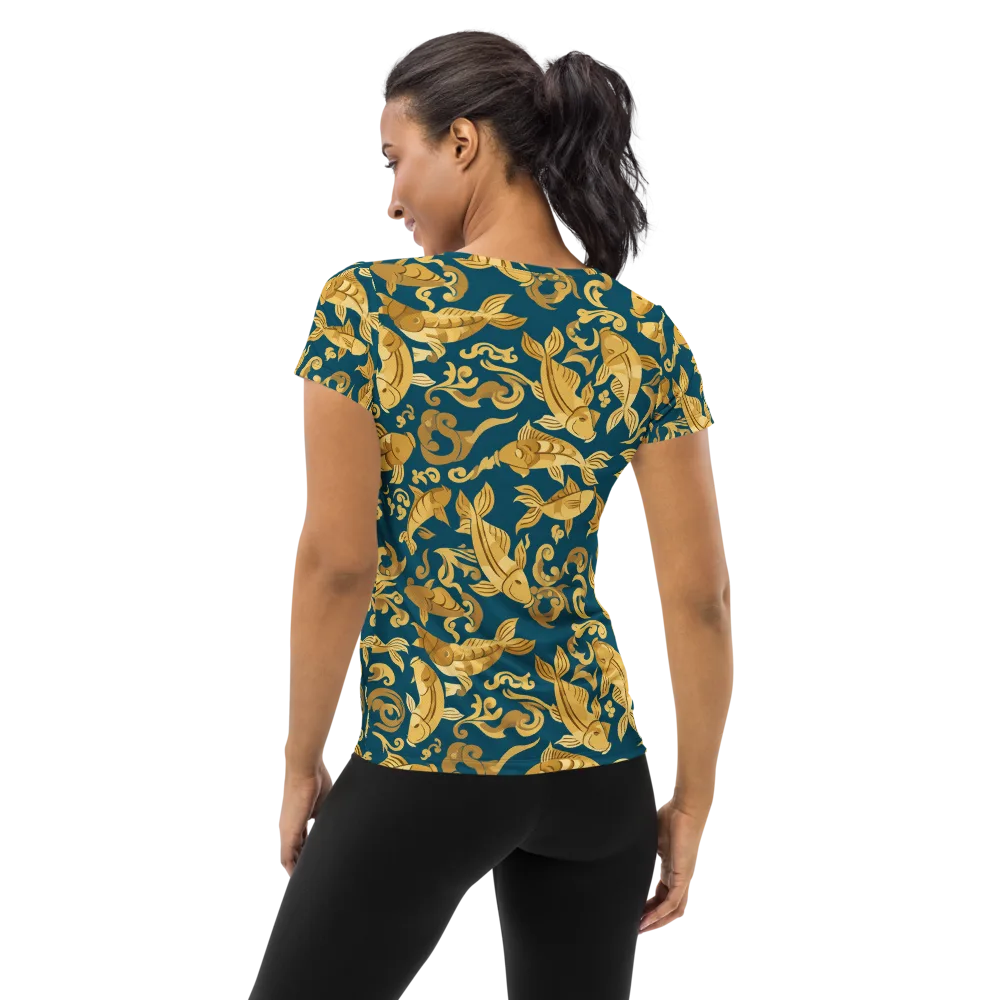 Golden Pond on Women's Athletic T-Shirt — Back