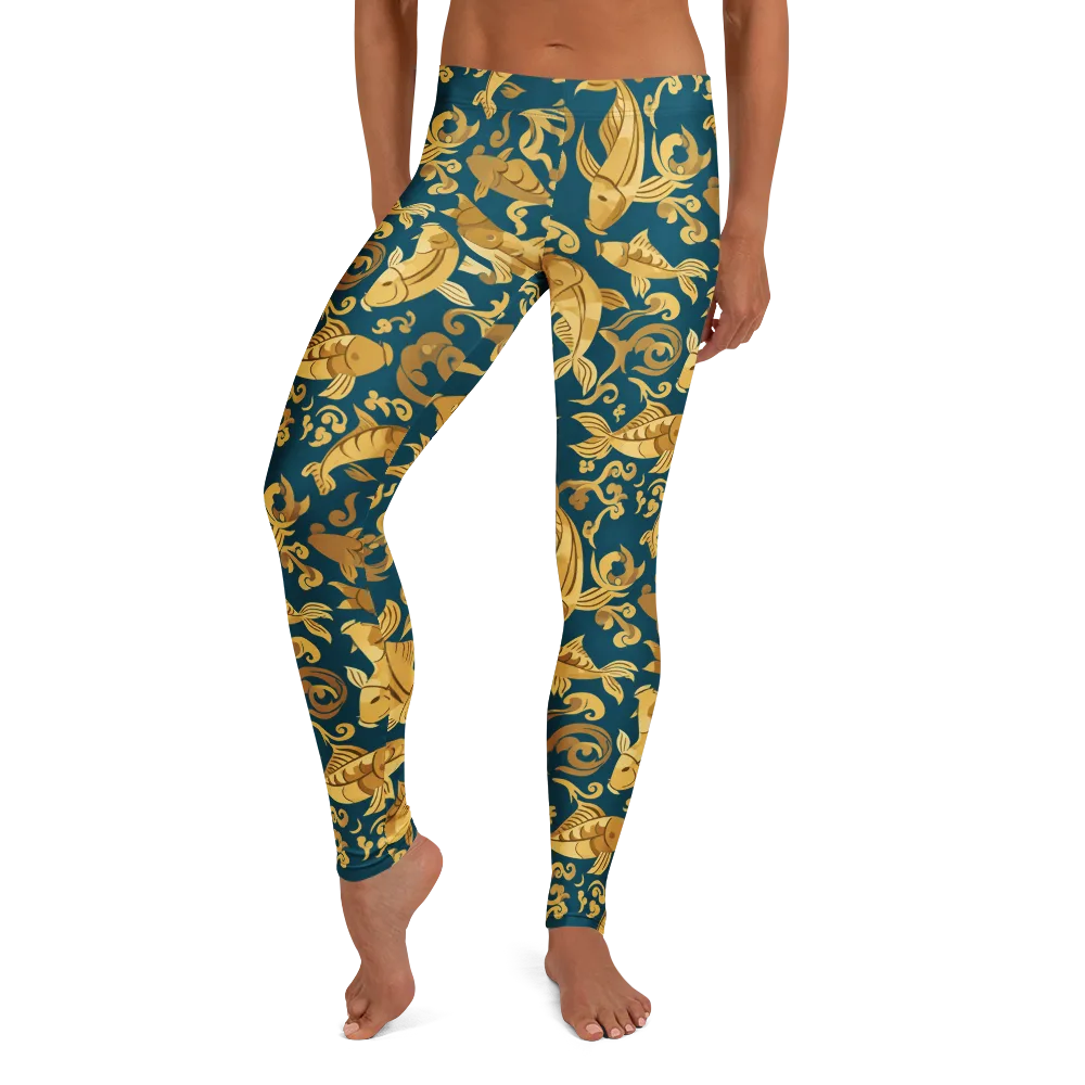 Golden Pond on Leggings — Front