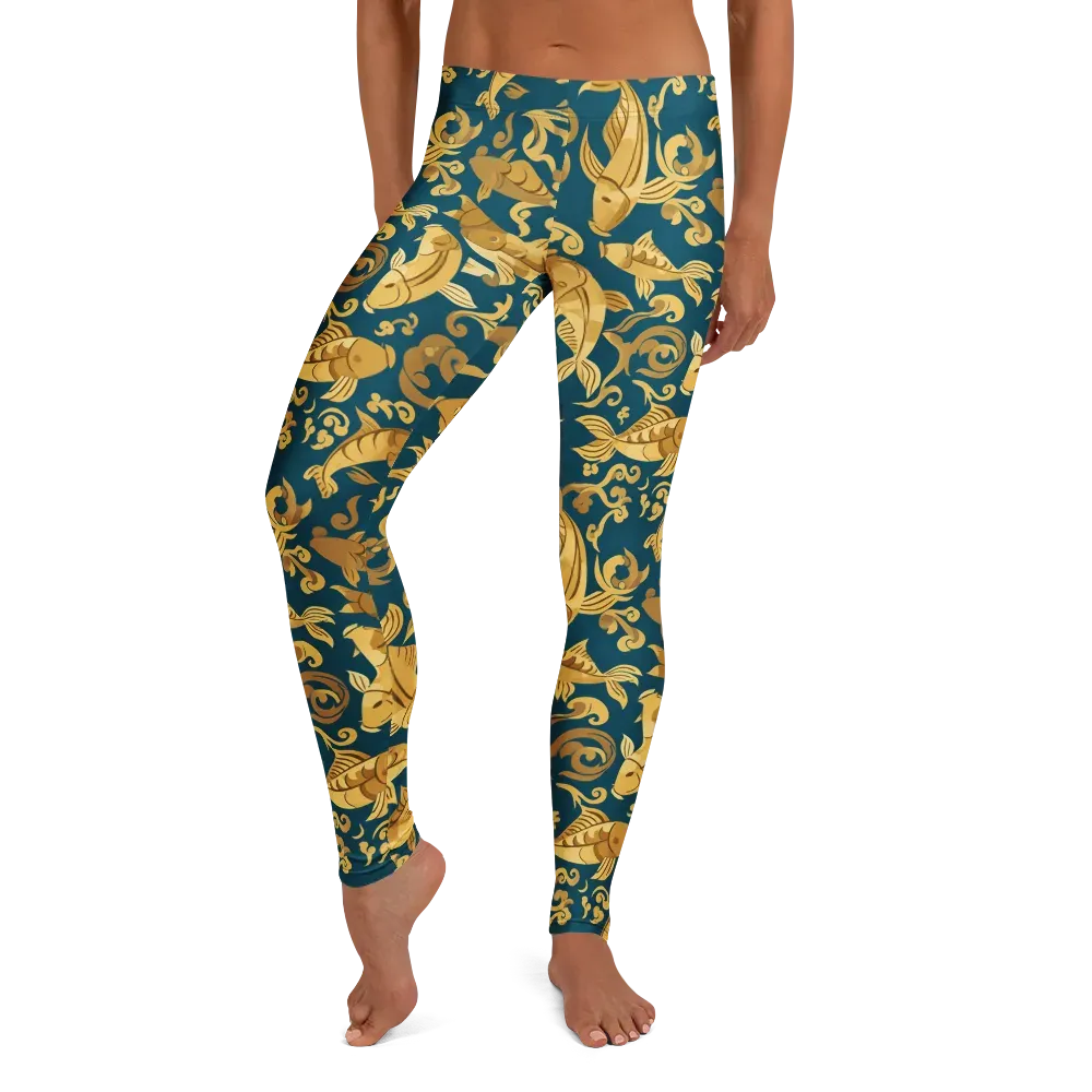 Golden Pond on Leggings — Front