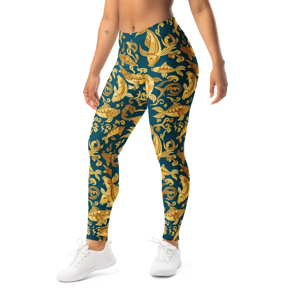 Golden Pond on Leggings — Left Front