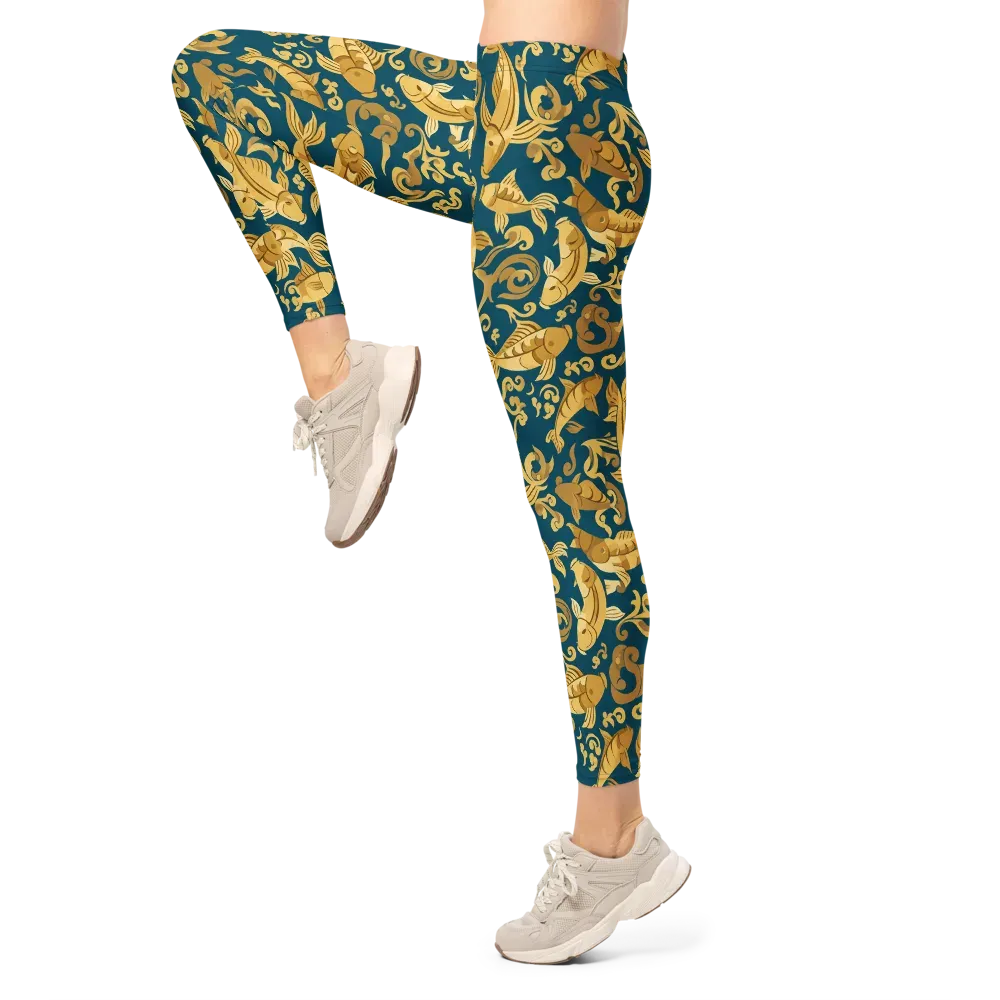 Golden Pond on Leggings — Left