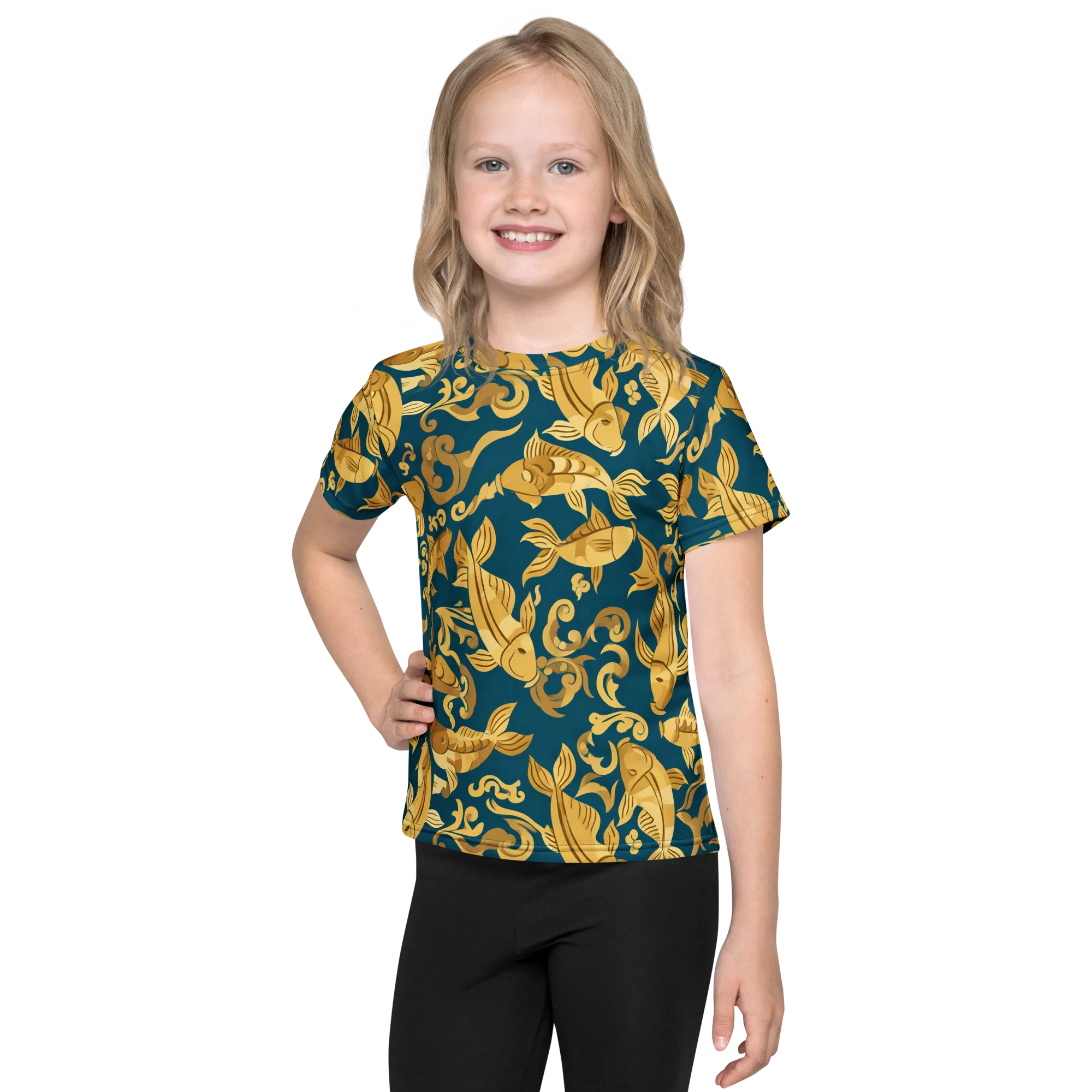 Golden Pond on Kids Crew Neck T-Shirt — Front