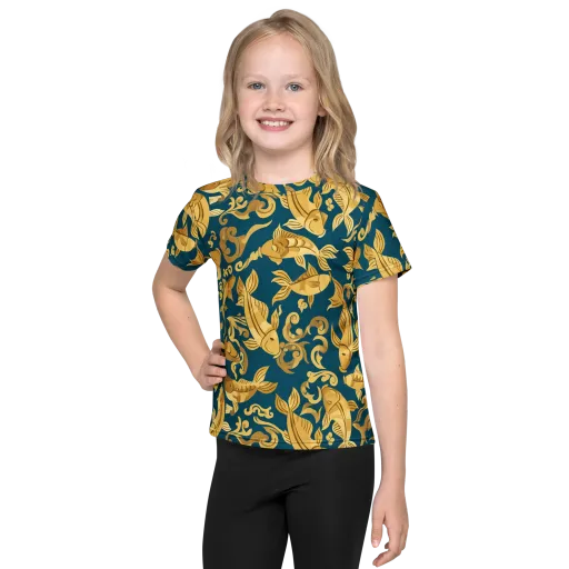 Golden Pond on a Kids Crew Neck T-Shirt