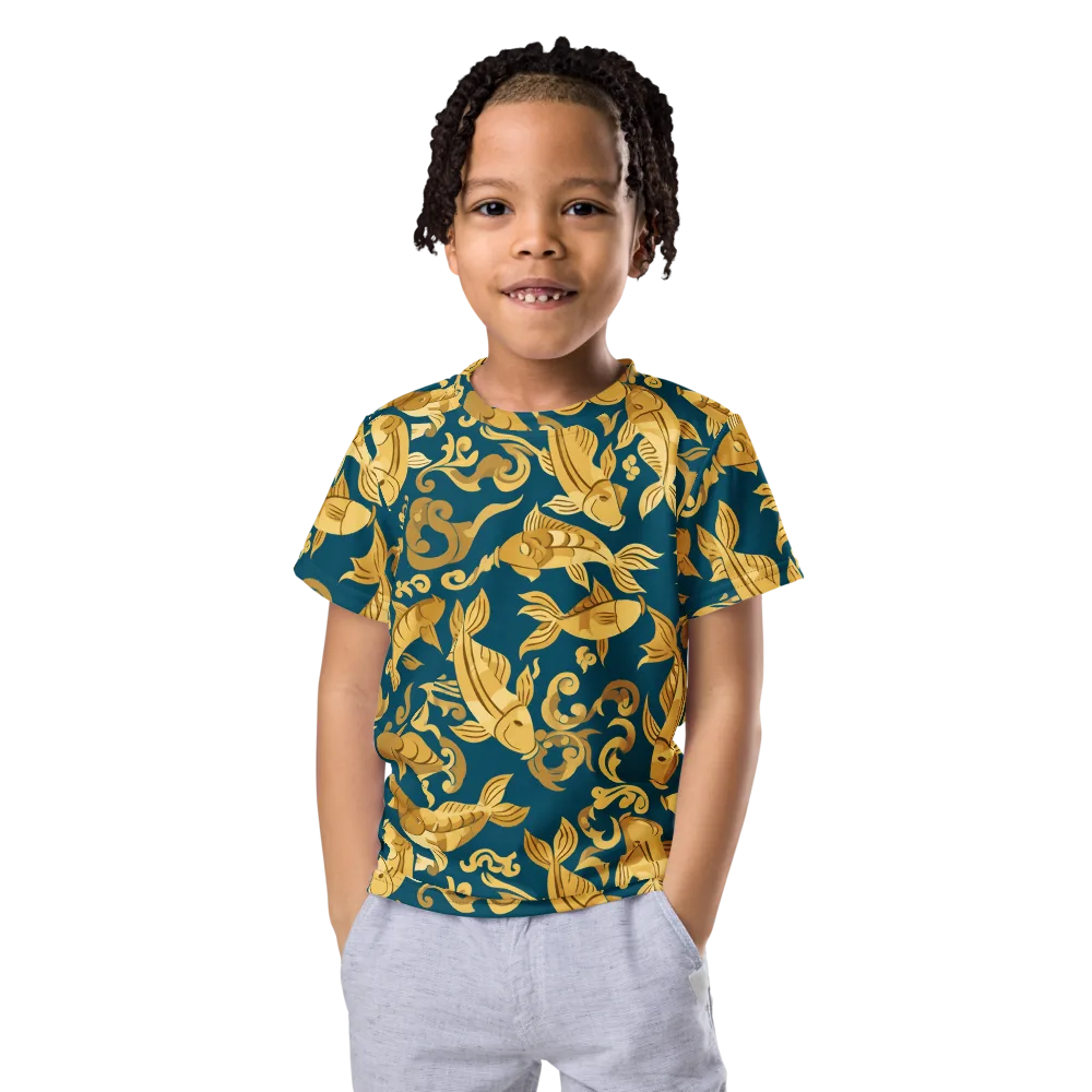 Golden Pond on Kids Crew Neck T-Shirt — Front