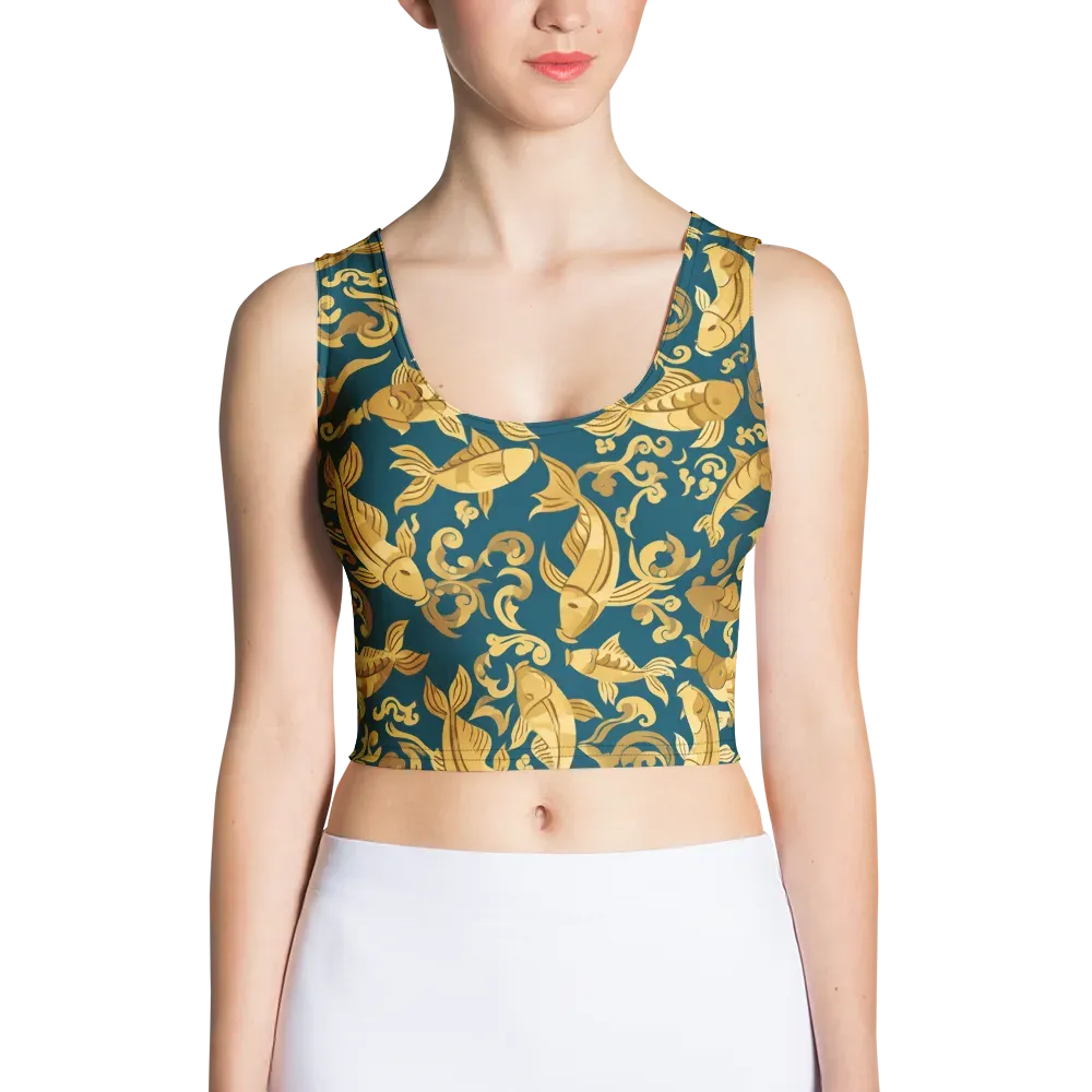 Golden Pond on Crop Top — Front