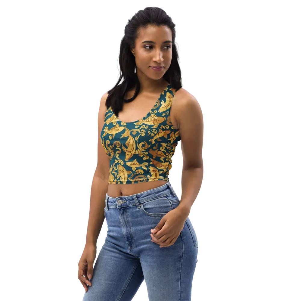 Golden Pond on Crop Top — Left Front