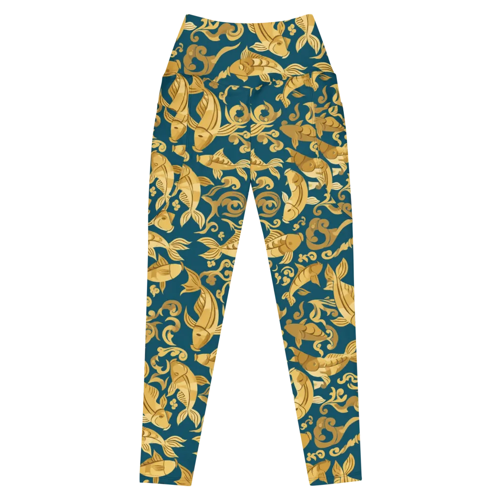 Golden Pond on Leggings with Pockets — Front