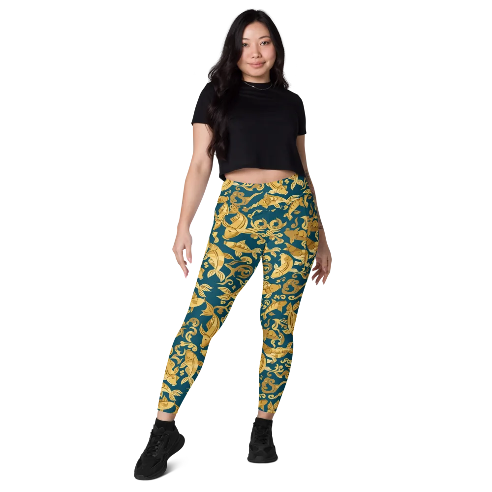 Golden Pond on Leggings with Pockets — Front