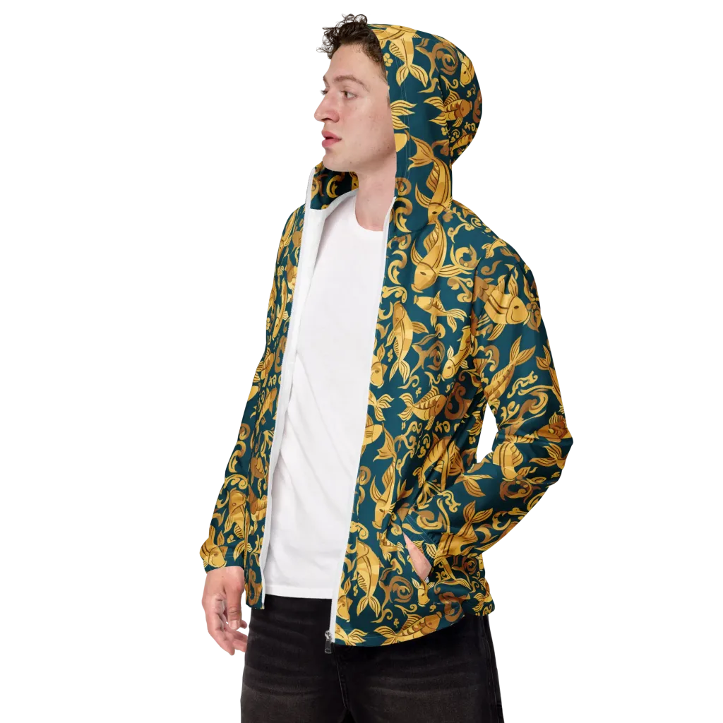 Golden Pond on Men's Windbreaker — Left Front