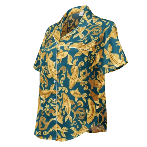 Golden Pond on a Women's Short Sleeve Pajama Top