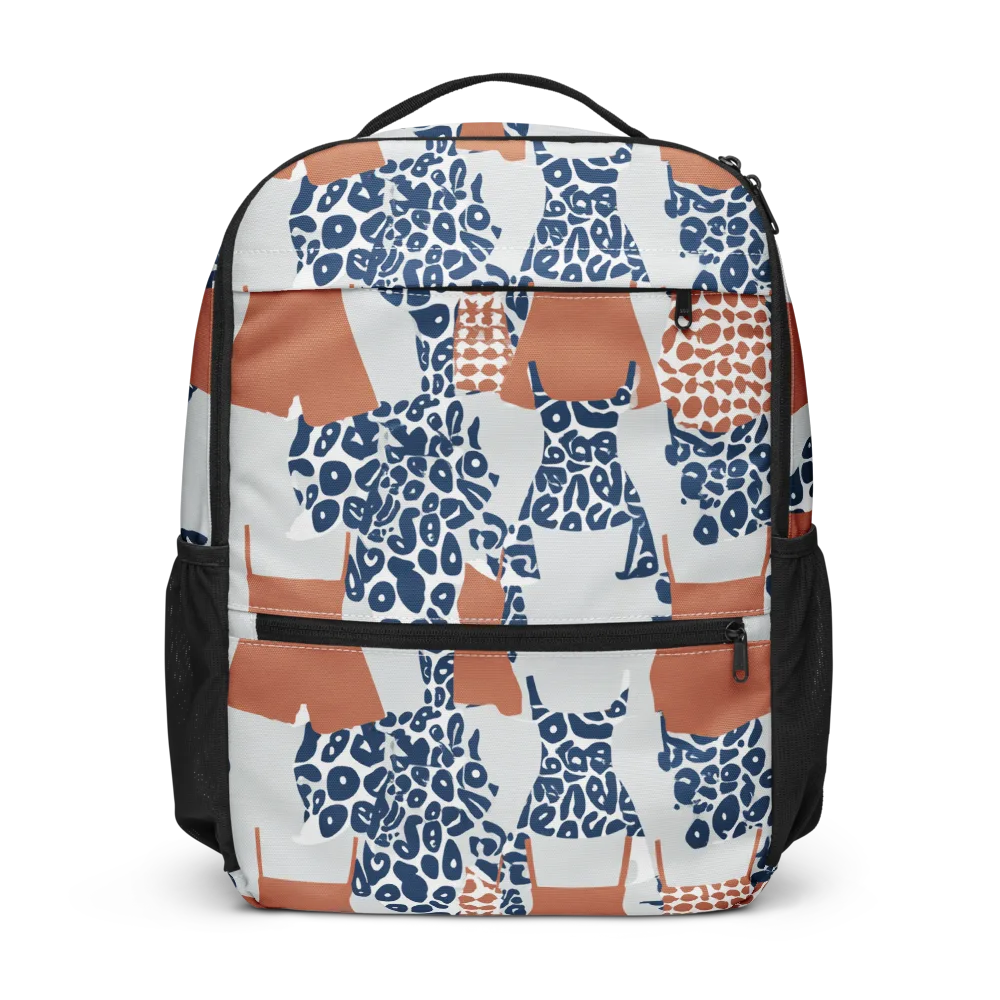 Indigo Apron on Utility Backpack — Front