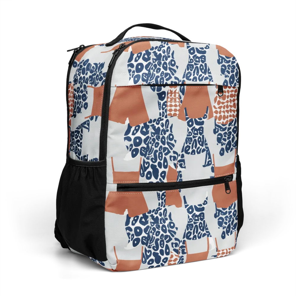 Indigo Apron on Utility Backpack — Right Front