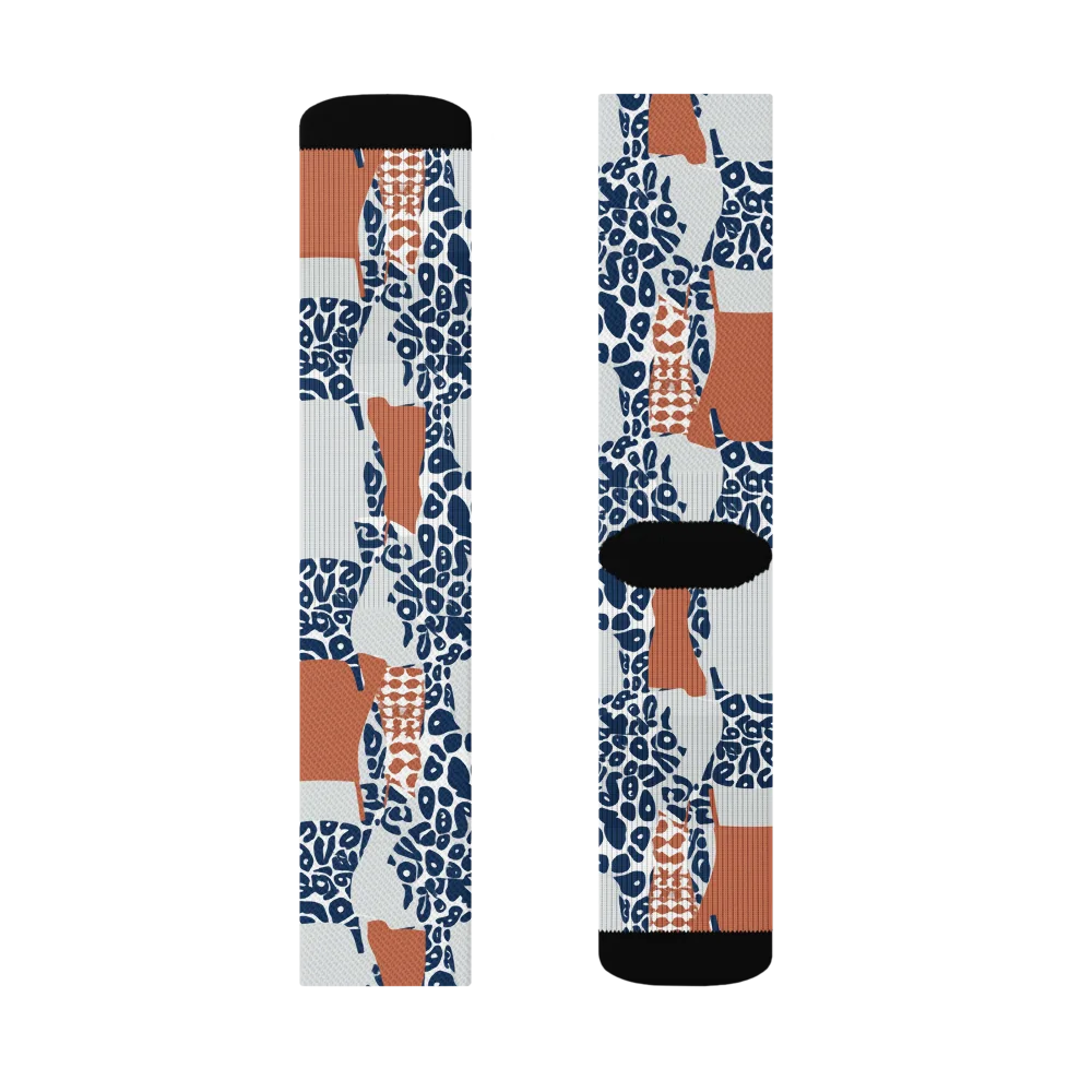 Indigo Apron on Socks — Left Sock