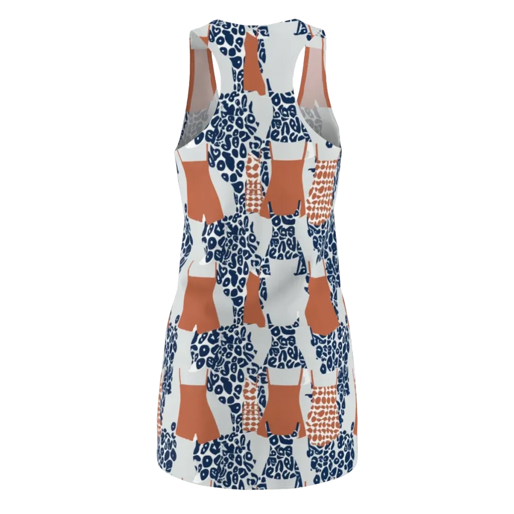 Indigo Apron on Racerback Dress — Back