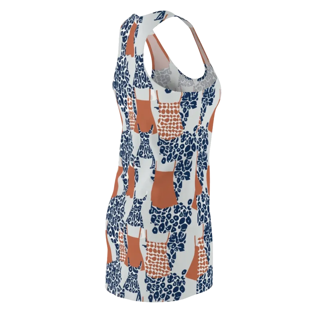 Indigo Apron on Racerback Dress — Back Side