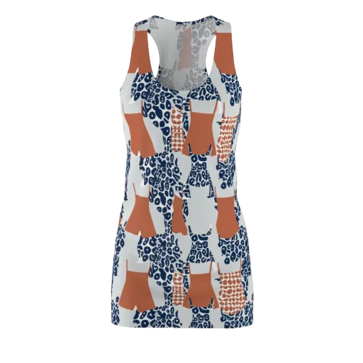 Indigo Apron on a Racerback Dress