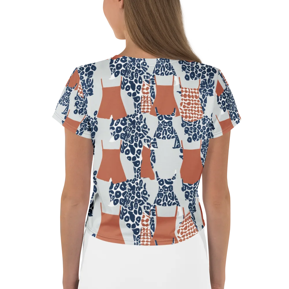 Indigo Apron on Crop Tee — Back