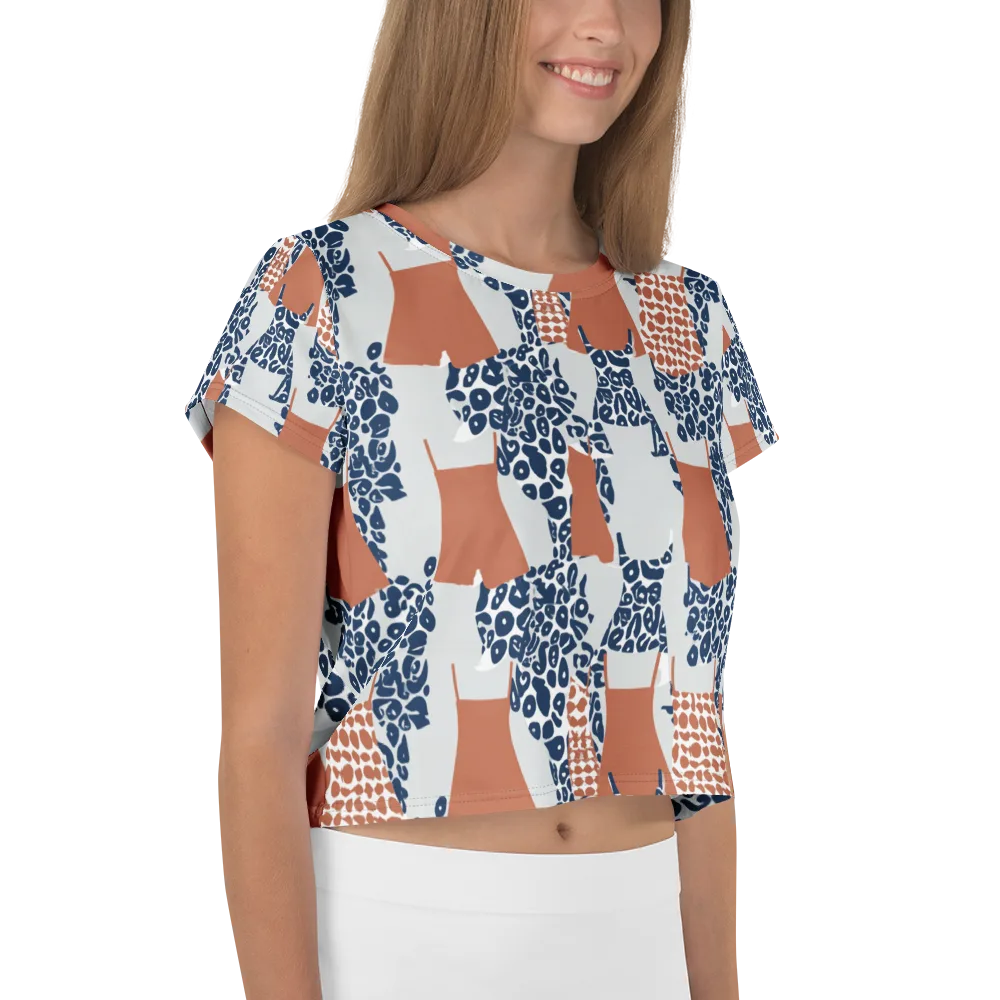Indigo Apron on Crop Tee — Right