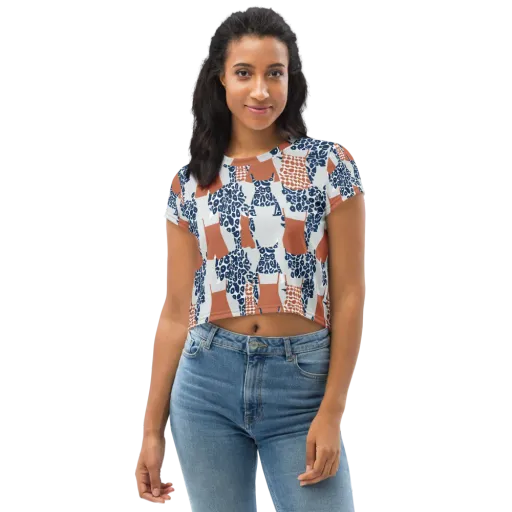 Indigo Apron on a Crop Tee