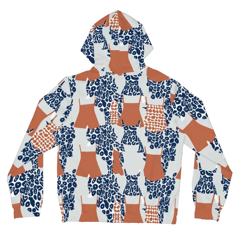 Indigo Apron on Women's Full-Zip Hoodie — Back