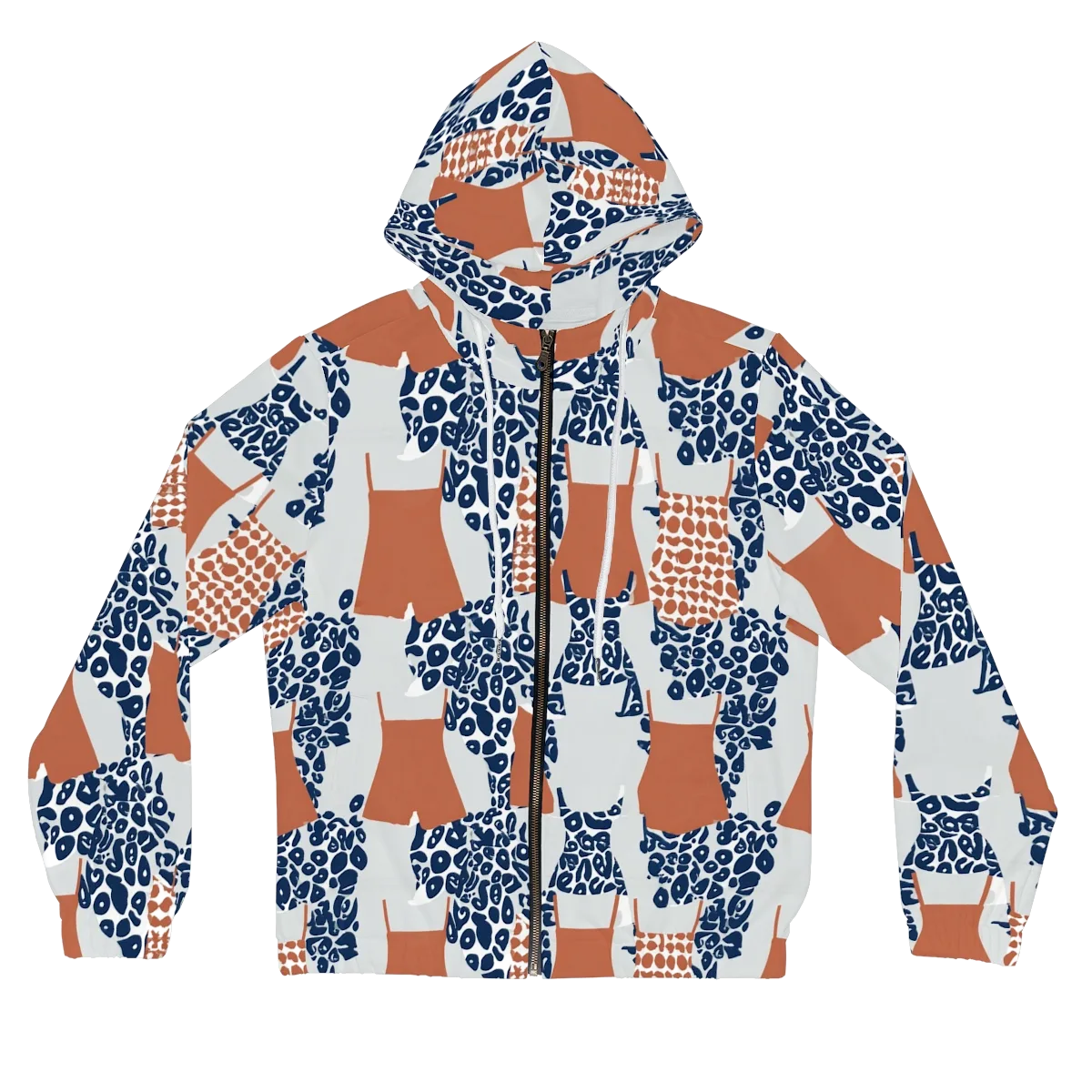 Indigo Apron on Women's Full-Zip Hoodie — Front