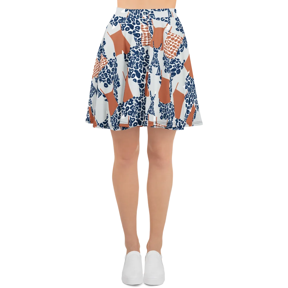 Indigo Apron on Skater Skirt — Front