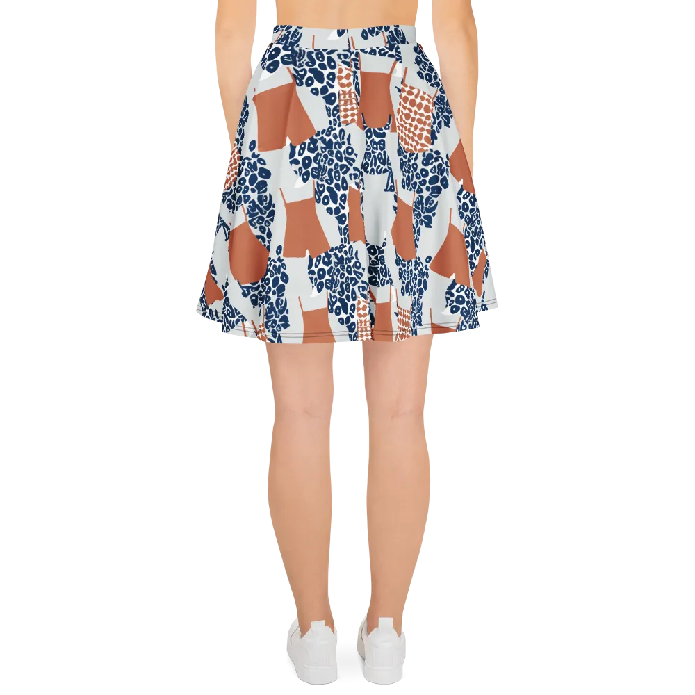 Indigo Apron on Skater Skirt — Back