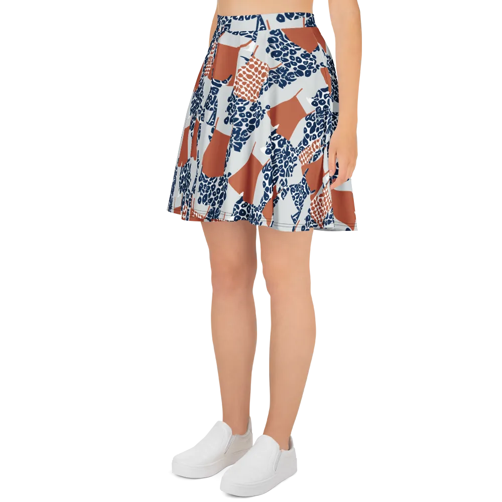 Indigo Apron on Skater Skirt — Left