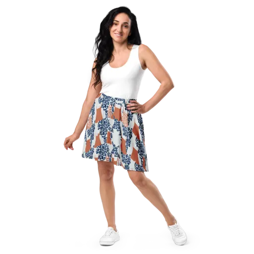 Indigo Apron on a Skater Skirt