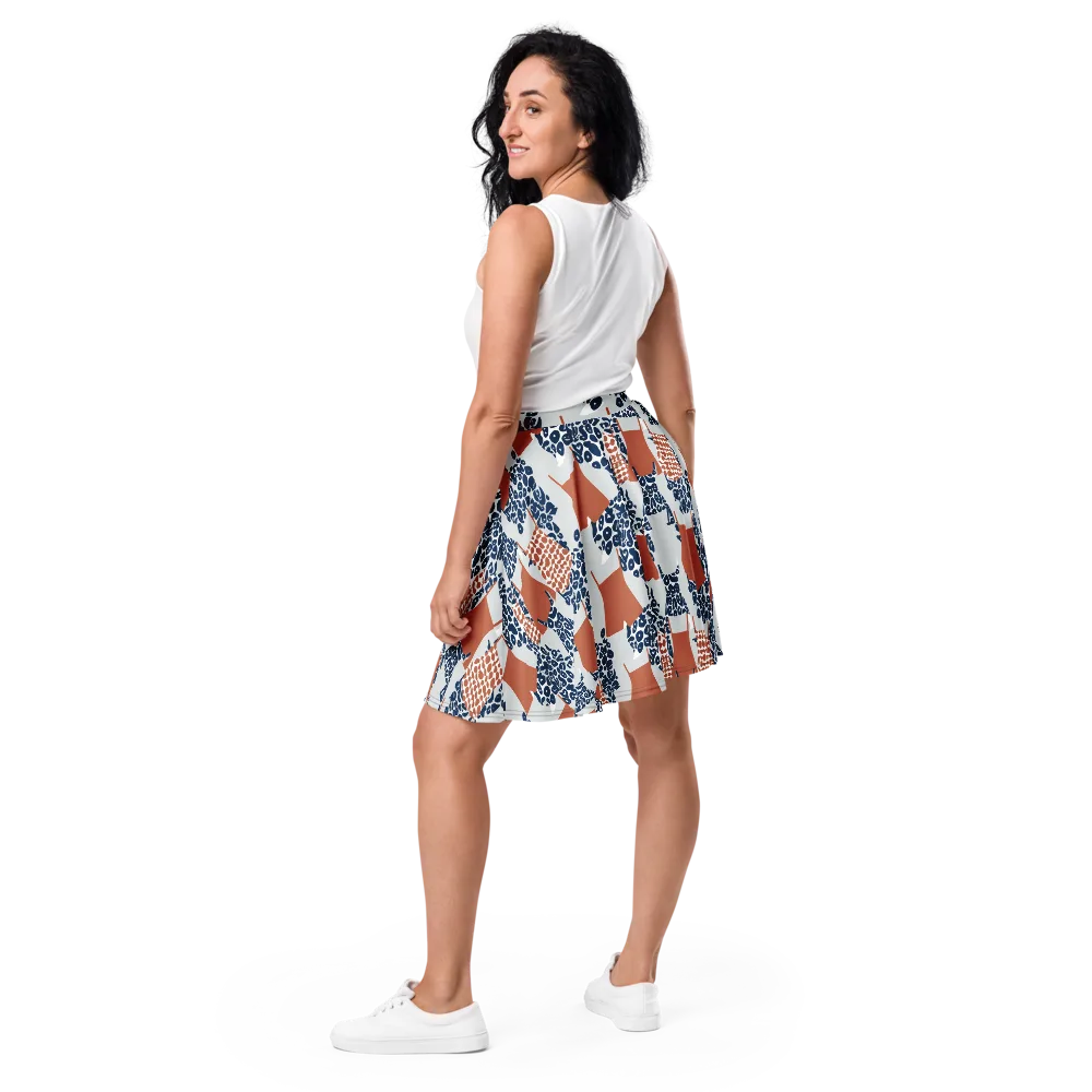 Indigo Apron on Skater Skirt — Back