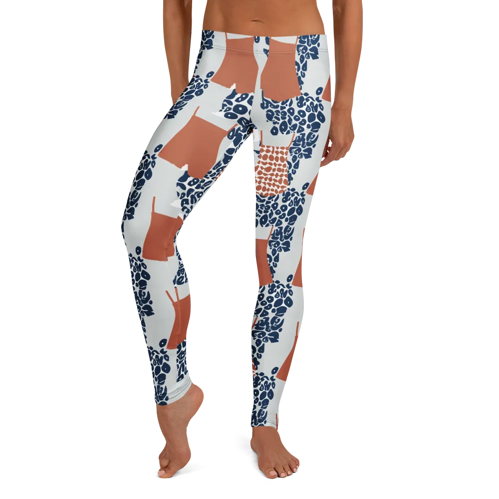Indigo Apron on Leggings — Front