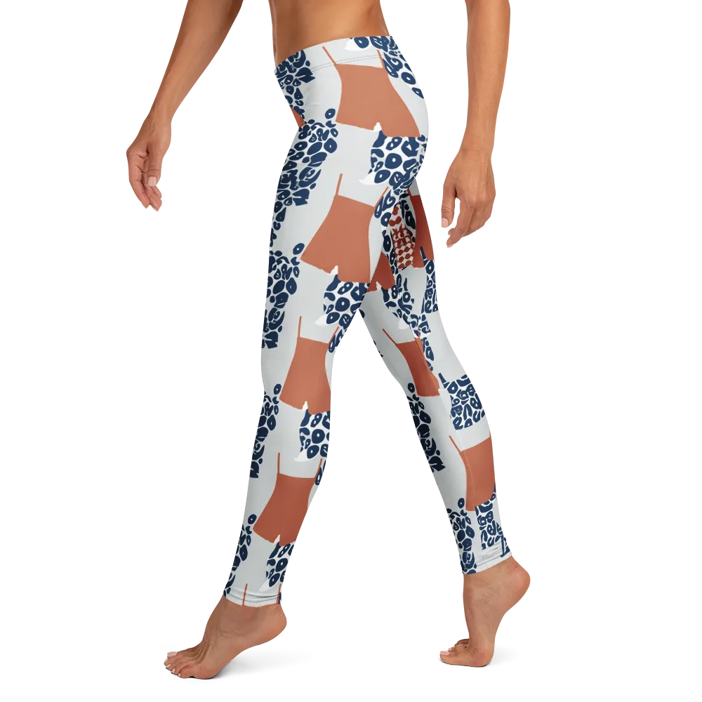 Indigo Apron on Leggings — Left