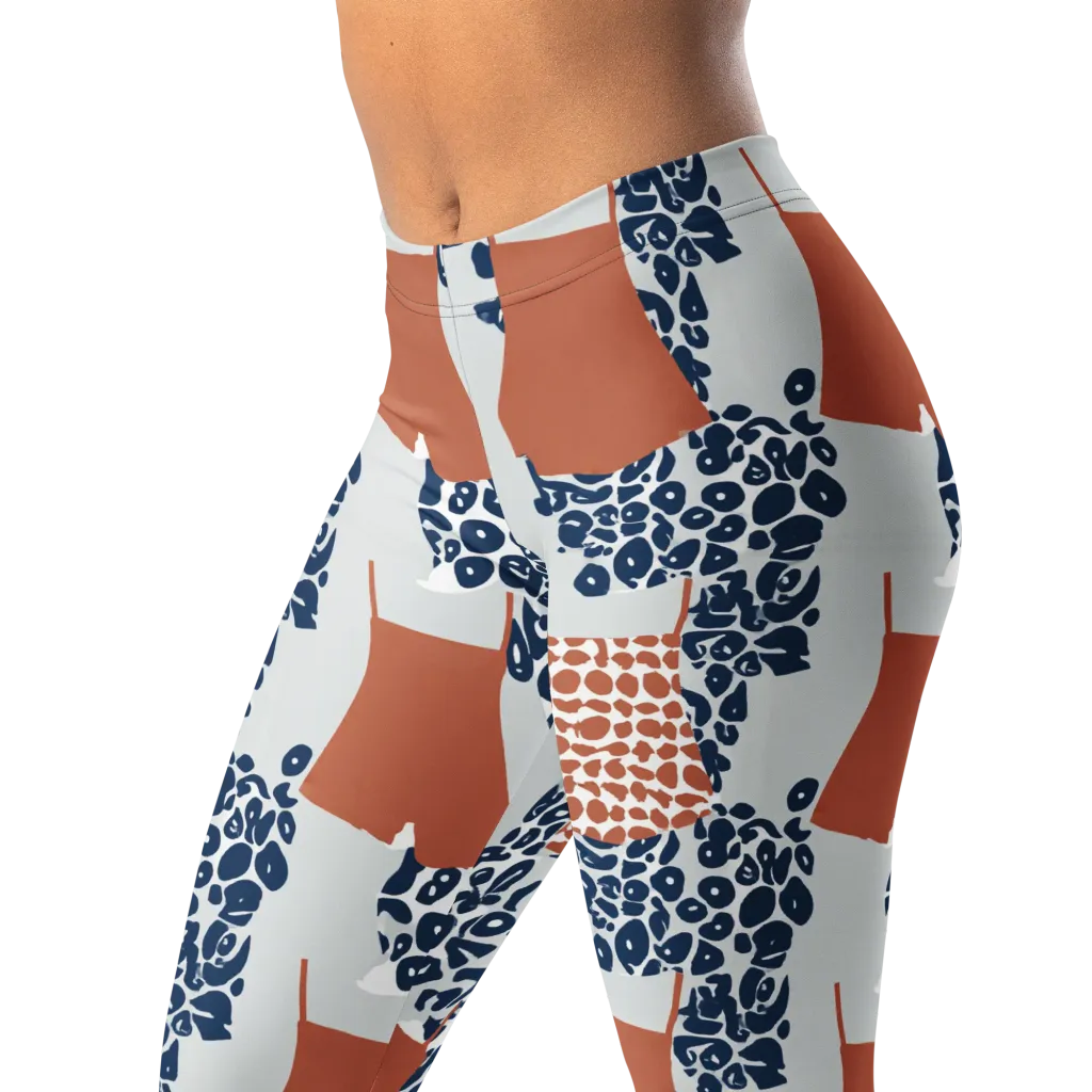 Indigo Apron on Leggings — Left Front