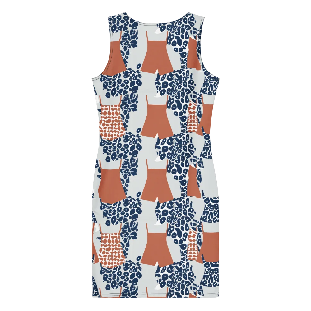 Indigo Apron on Bodycon Dress — Back
