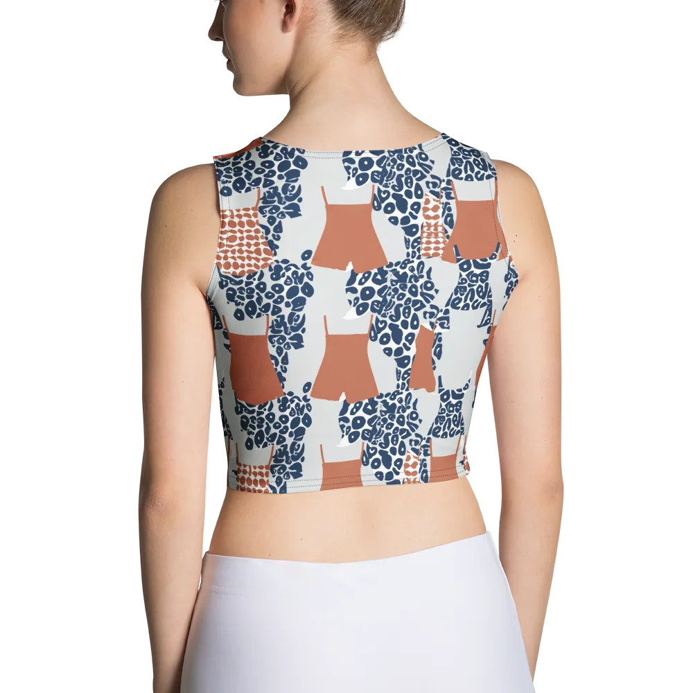 Indigo Apron on Crop Top — Back