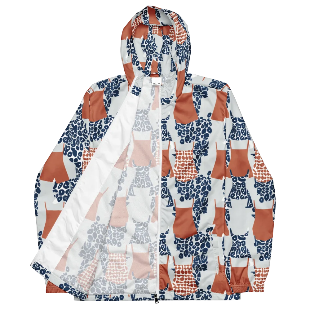 Indigo Apron on Men's Windbreaker — Front