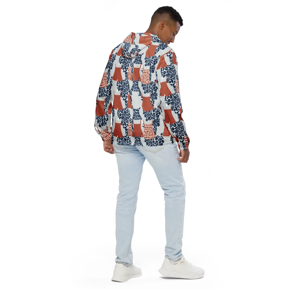 Indigo Apron on Men's Windbreaker — Back