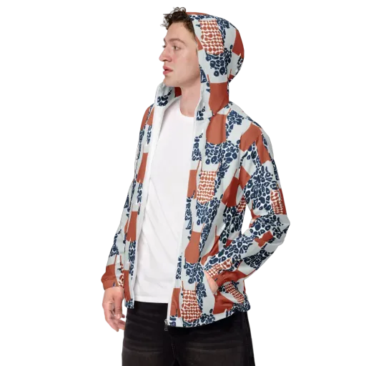 Indigo Apron on a Men's Windbreaker
