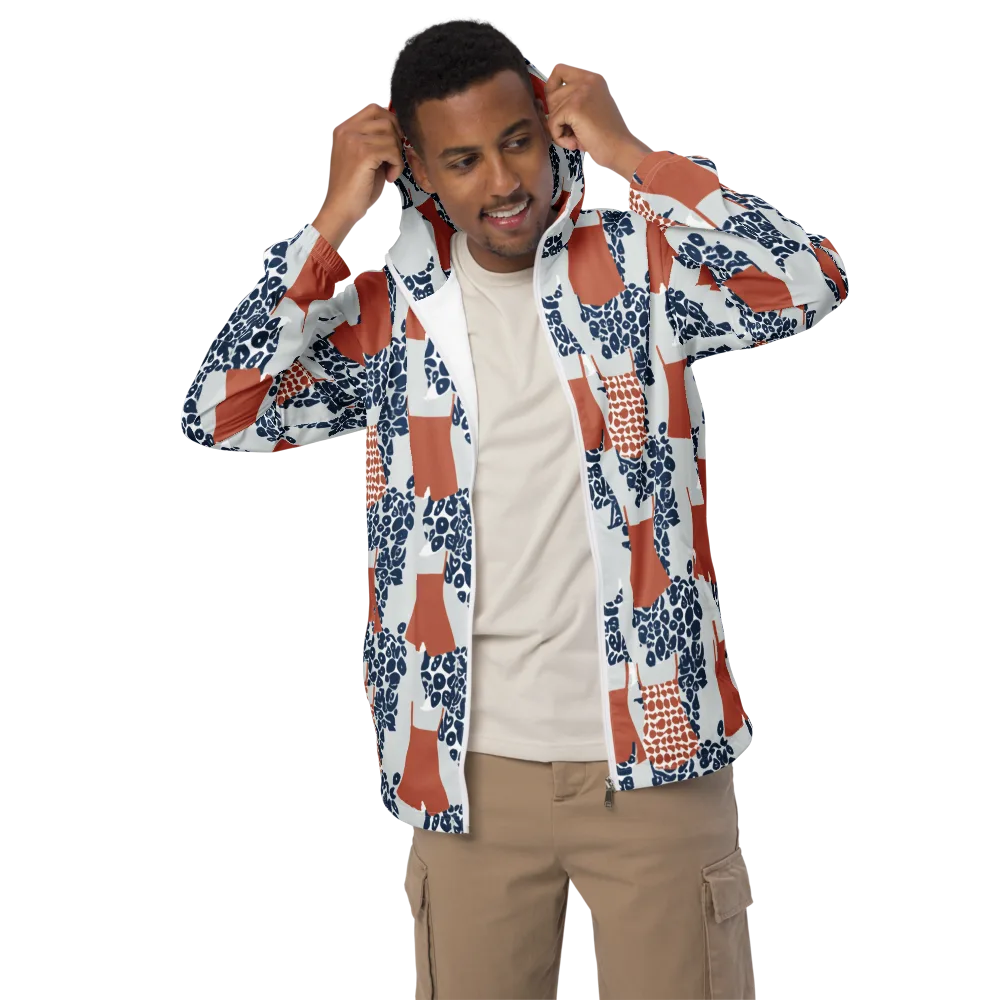 Indigo Apron on Men's Windbreaker — Front