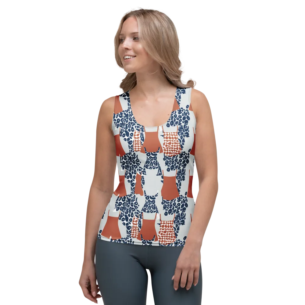 Indigo Apron on Women's Tank Top — Front