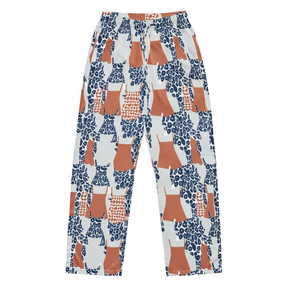 Indigo Apron on Women's Pajama Pants — Front