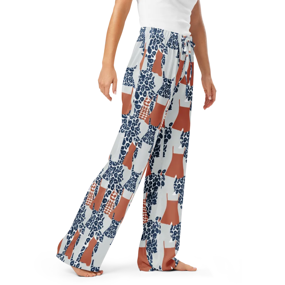 Indigo Apron on Women's Pajama Pants — Right Front