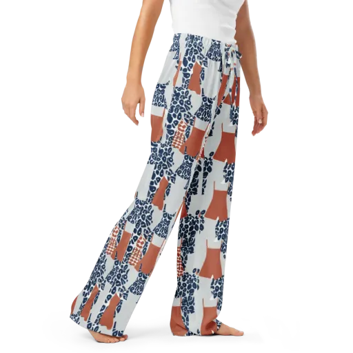 Indigo Apron on a Women's Pajama Pants
